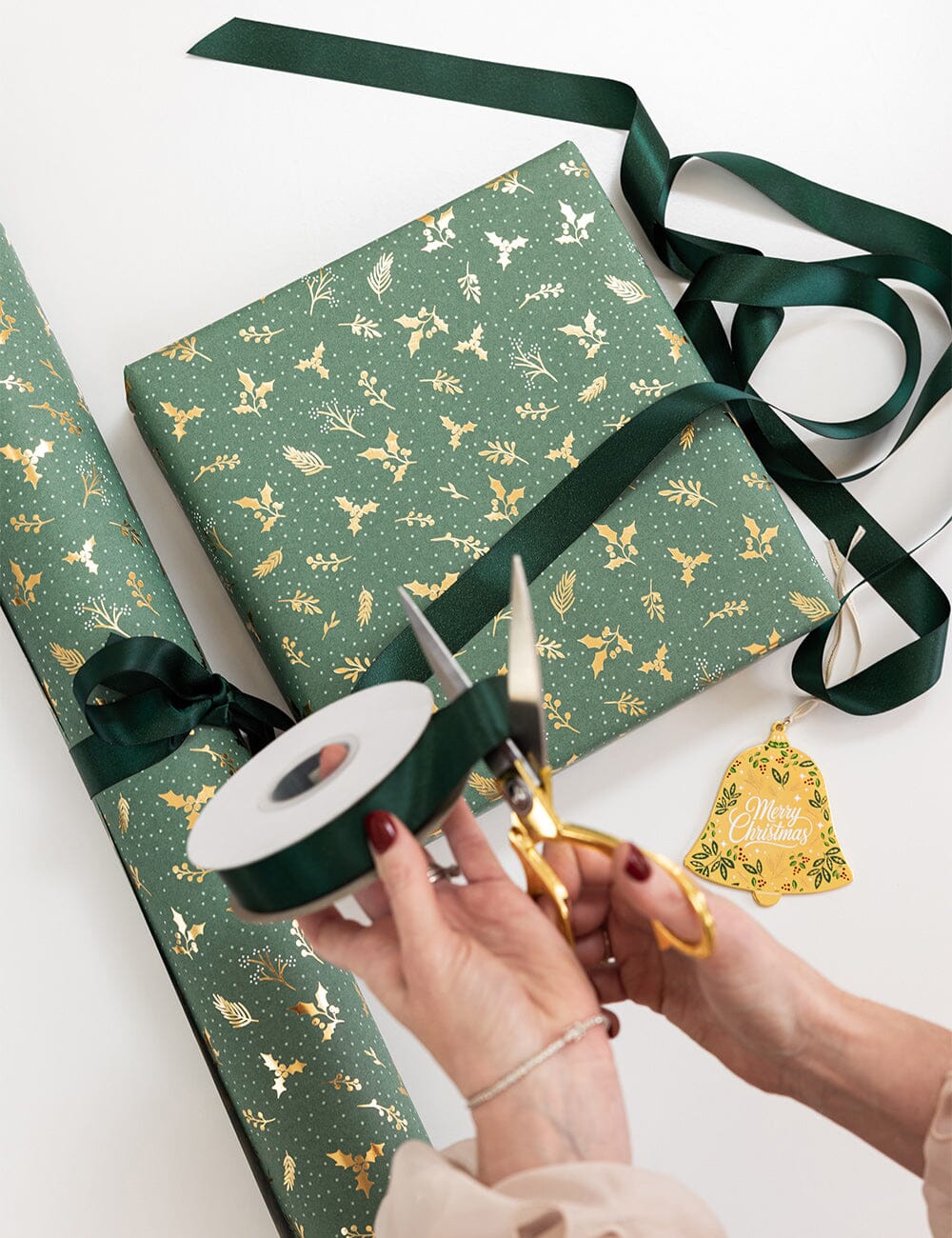 Spruce Shimmer Satin Ribbon 30 Meters