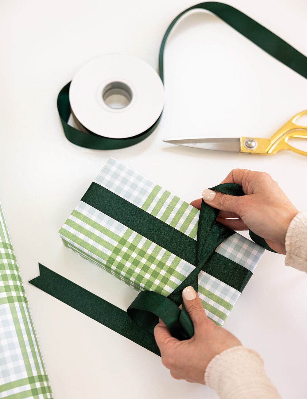 Spruce Shimmer Satin Ribbon 30 Meters