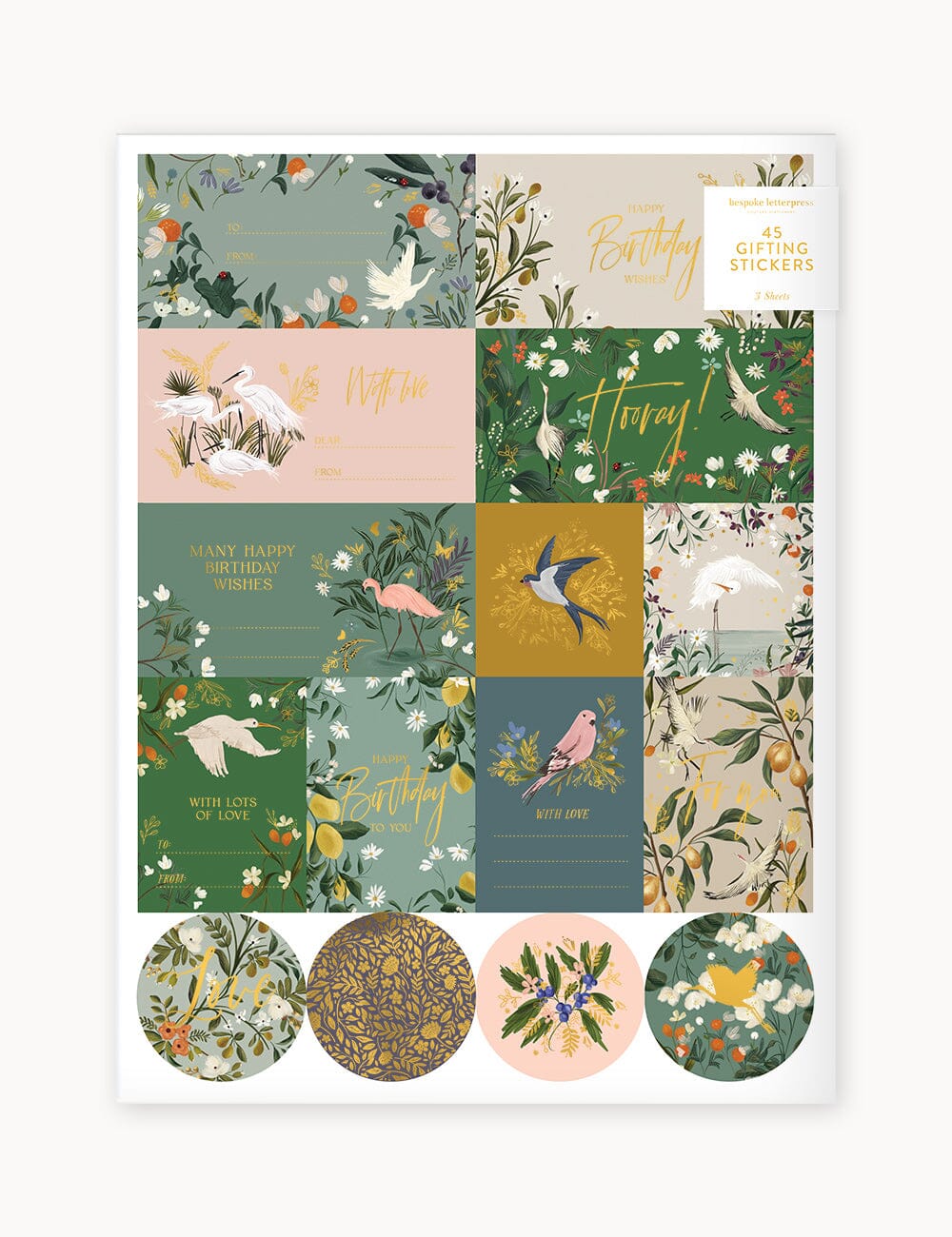 Nancy Noreth Gifting Stickers - 45 pack Stickers Bespoke Letterpress
