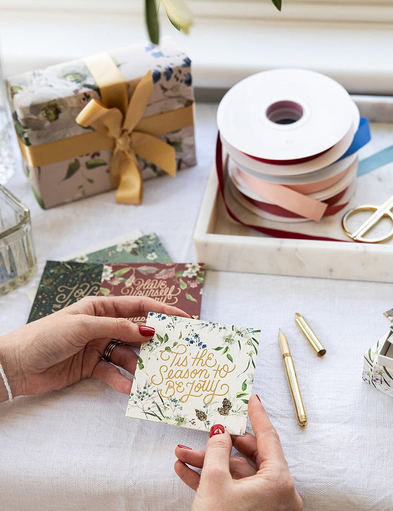 "Tis' the season to be Jolly" Cream Small Christmas Card Christmas Cards Bespoke Letterpress 