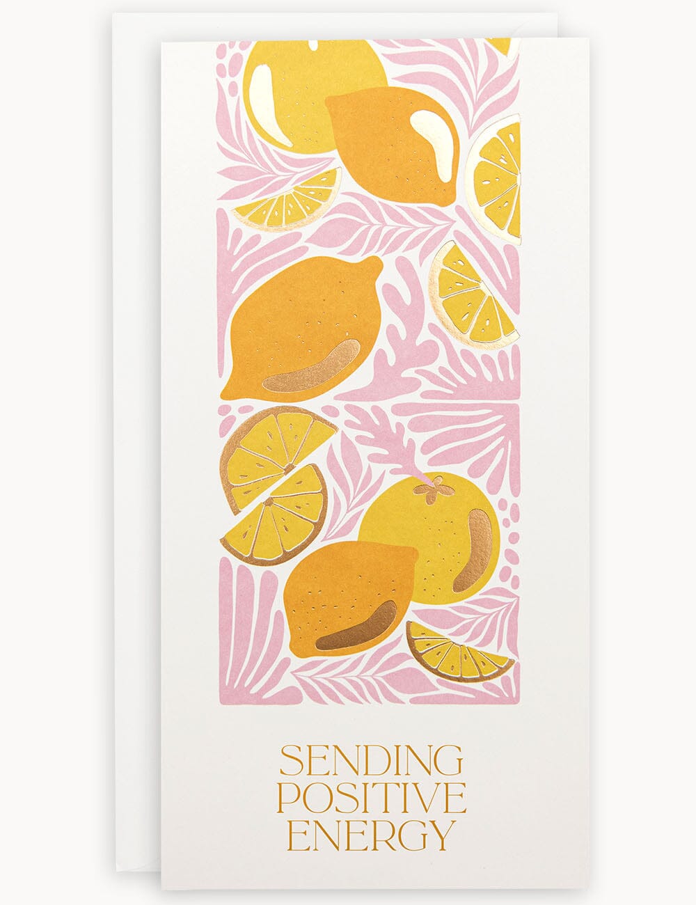 "Sending Positive Energy" Tall Card Greeting Cards Bespoke Letterpress