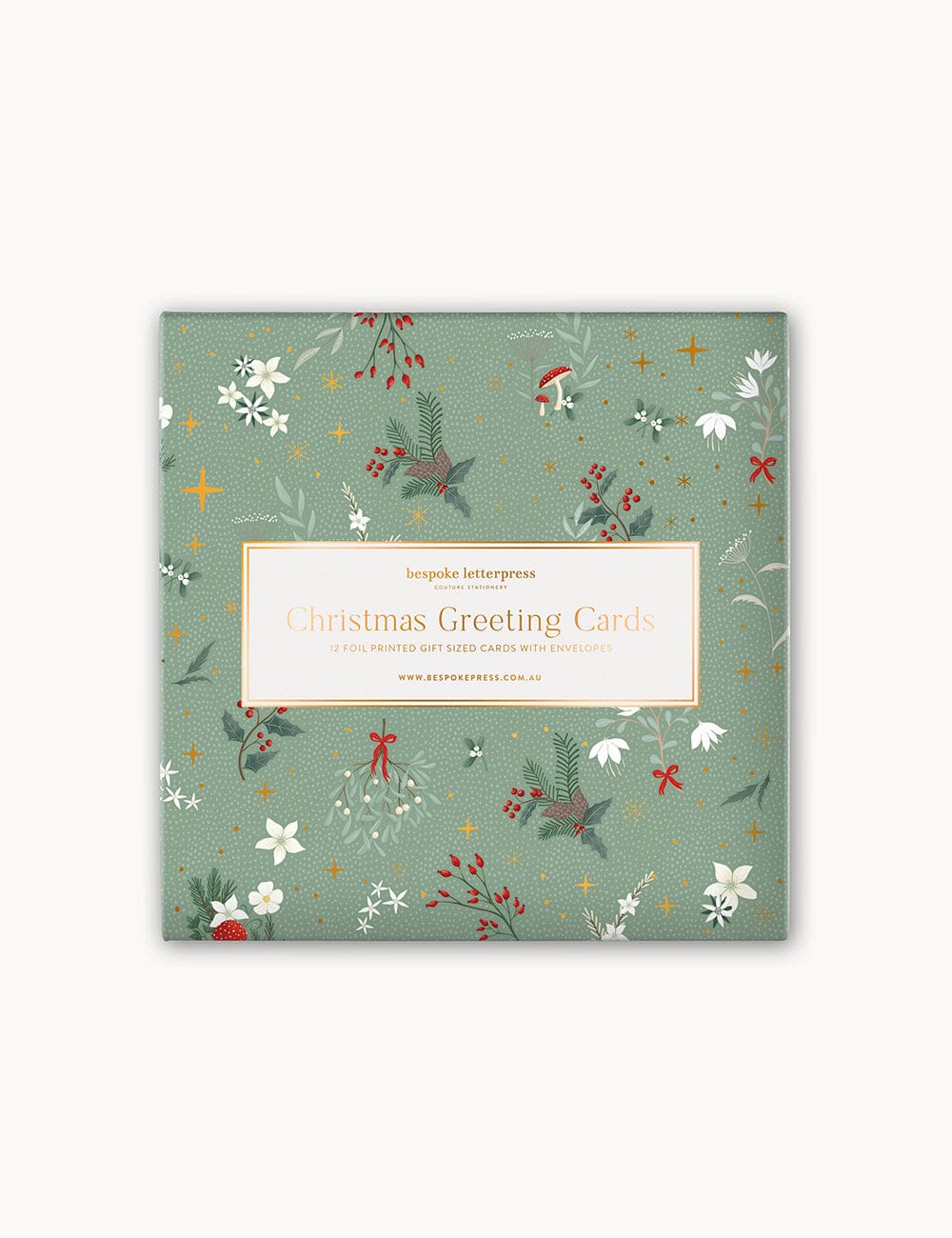 The Christmas Village 6pk Square Card Boxset Greeting Cards Boxset Bespoke Letterpress