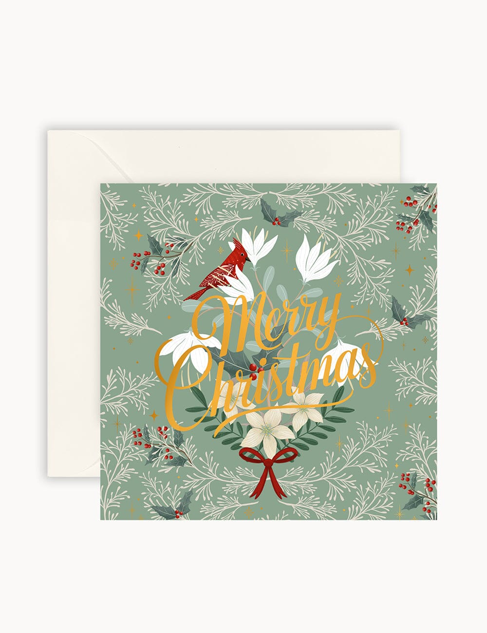 "Merry Christmas Songbird" Small Christmas Card Christmas Cards Bespoke Letterpress