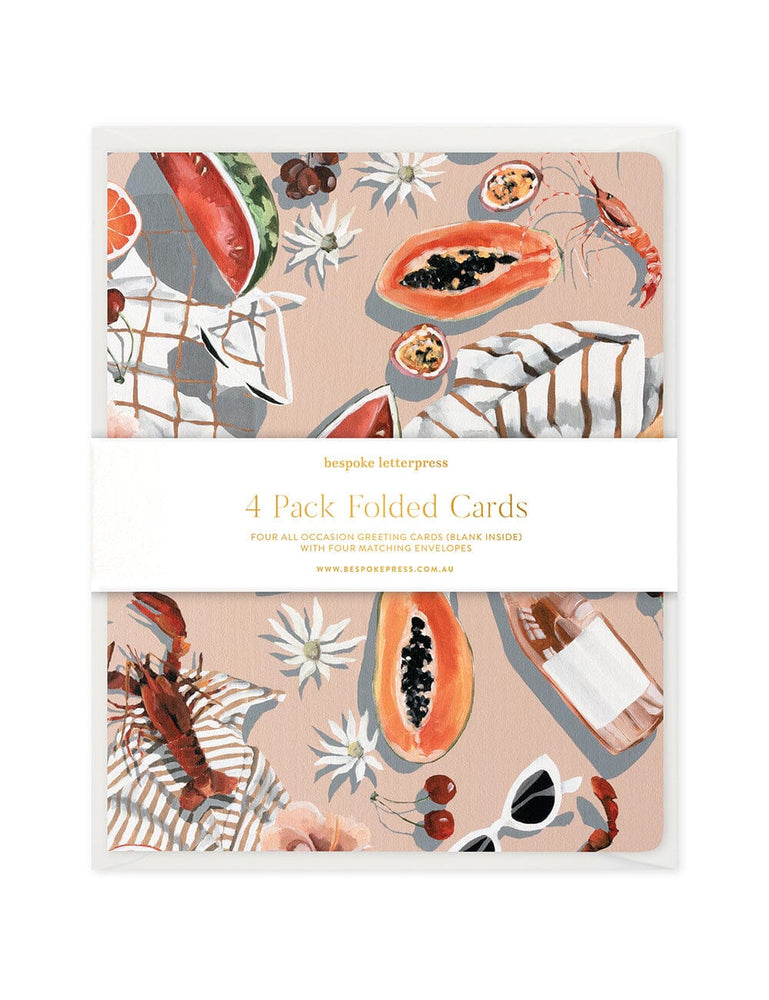 4pk Notecards - Summer Picnic by Whitney Spicer