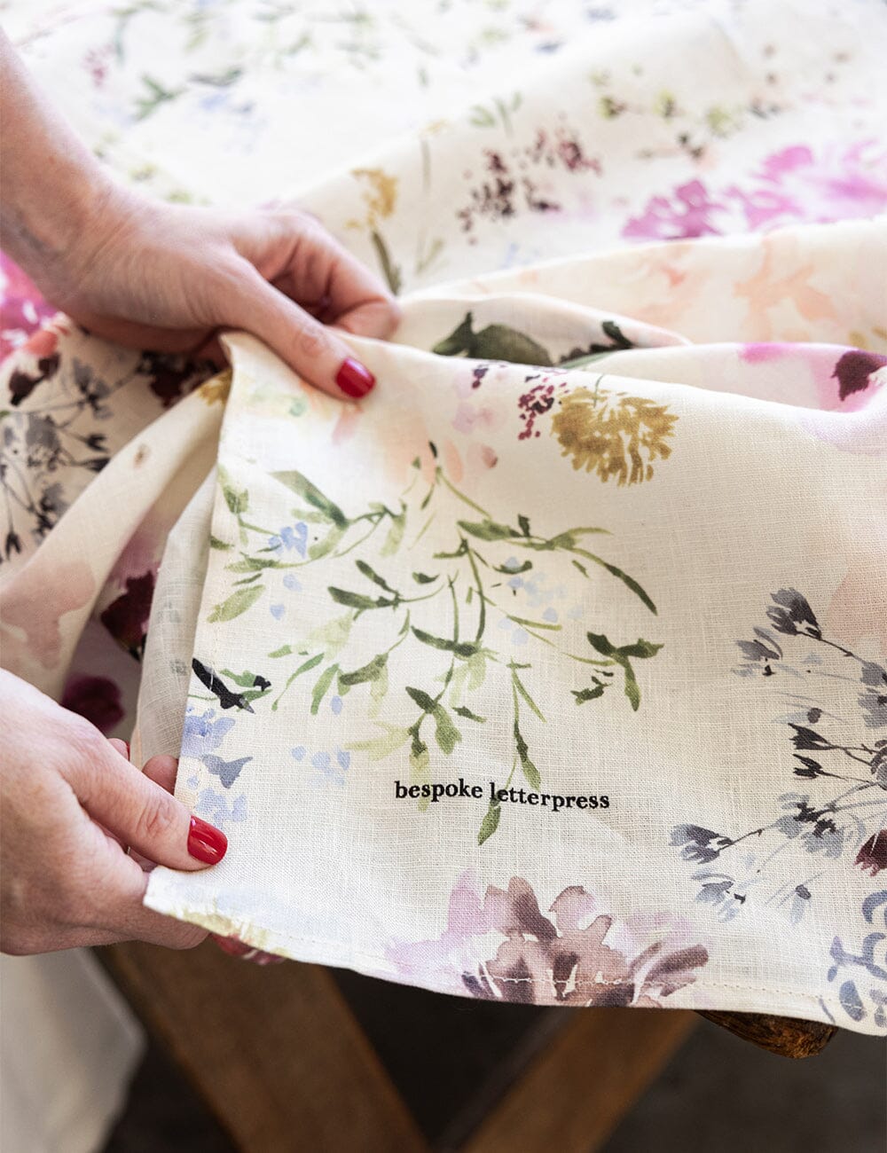 Wildflowers Linen Tablecloth