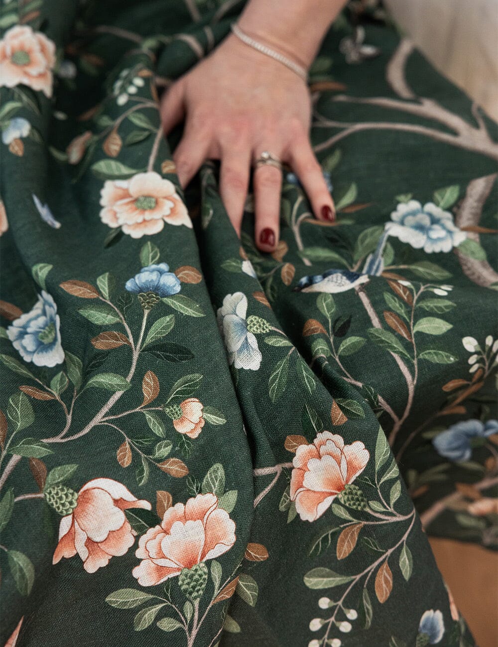 Camellia Tree Linen Tablecloth
