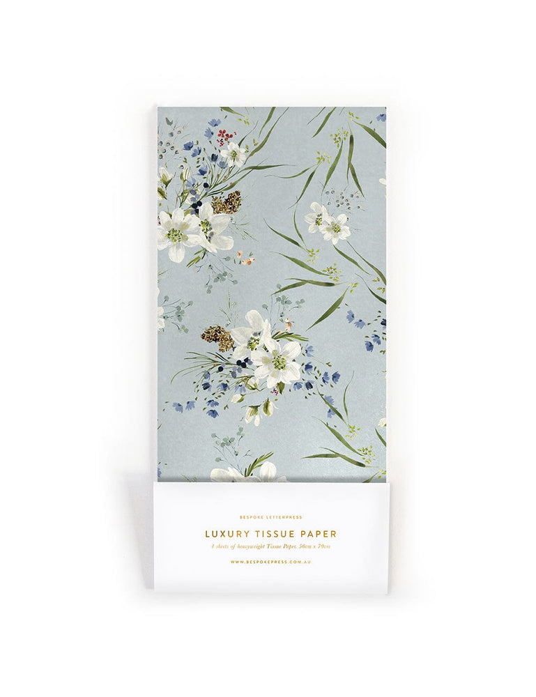 4pk Tissue Paper - English Garden (Dew) Tissue Paper Bespoke Letterpress 