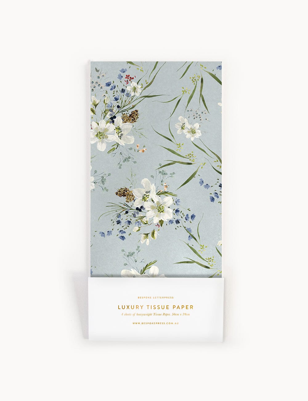 4pk Tissue Paper - English Garden (Dew) Tissue Paper Bespoke Letterpress
