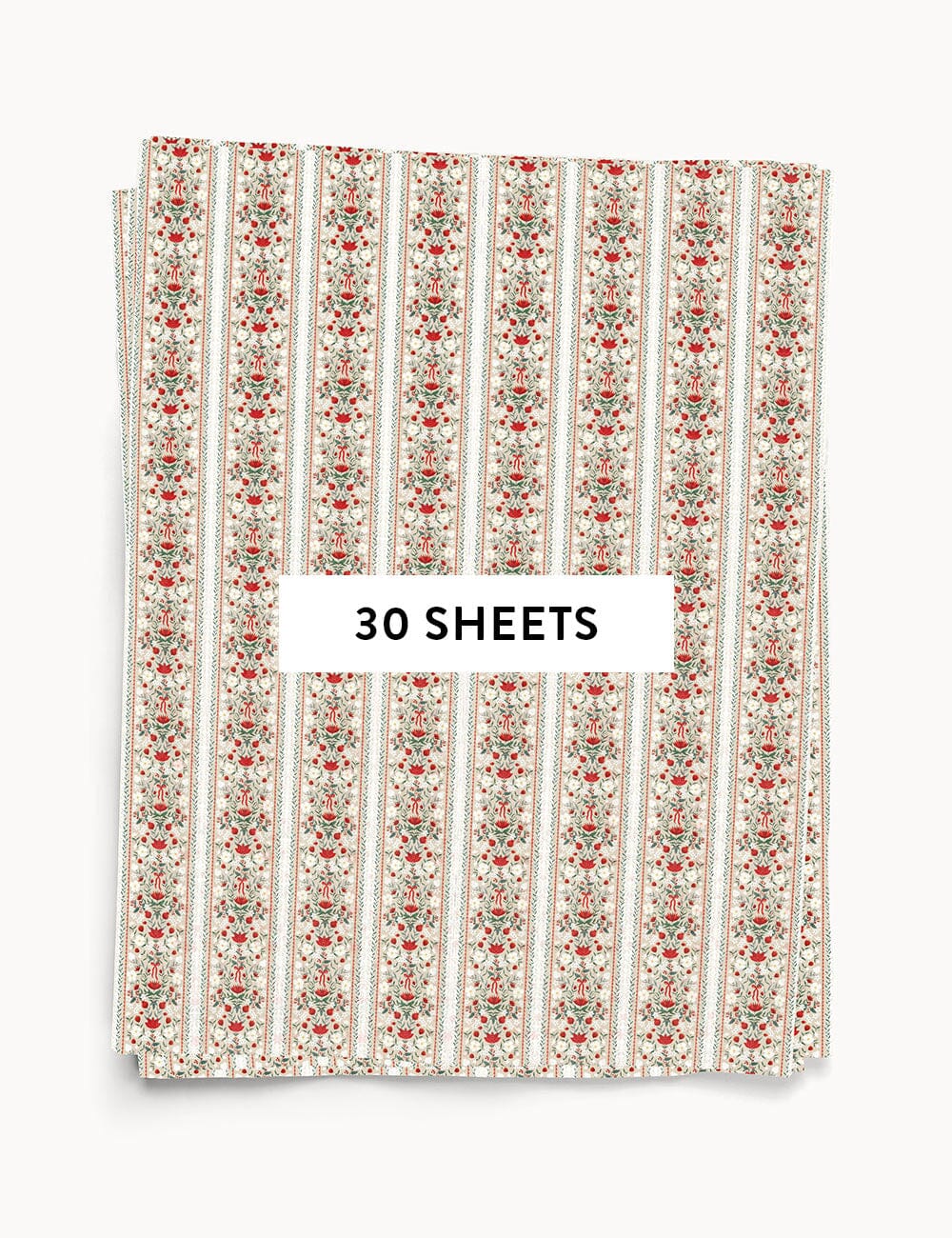 30pk Tissue Paper - Festive Florals Tissue Paper Bespoke Letterpress