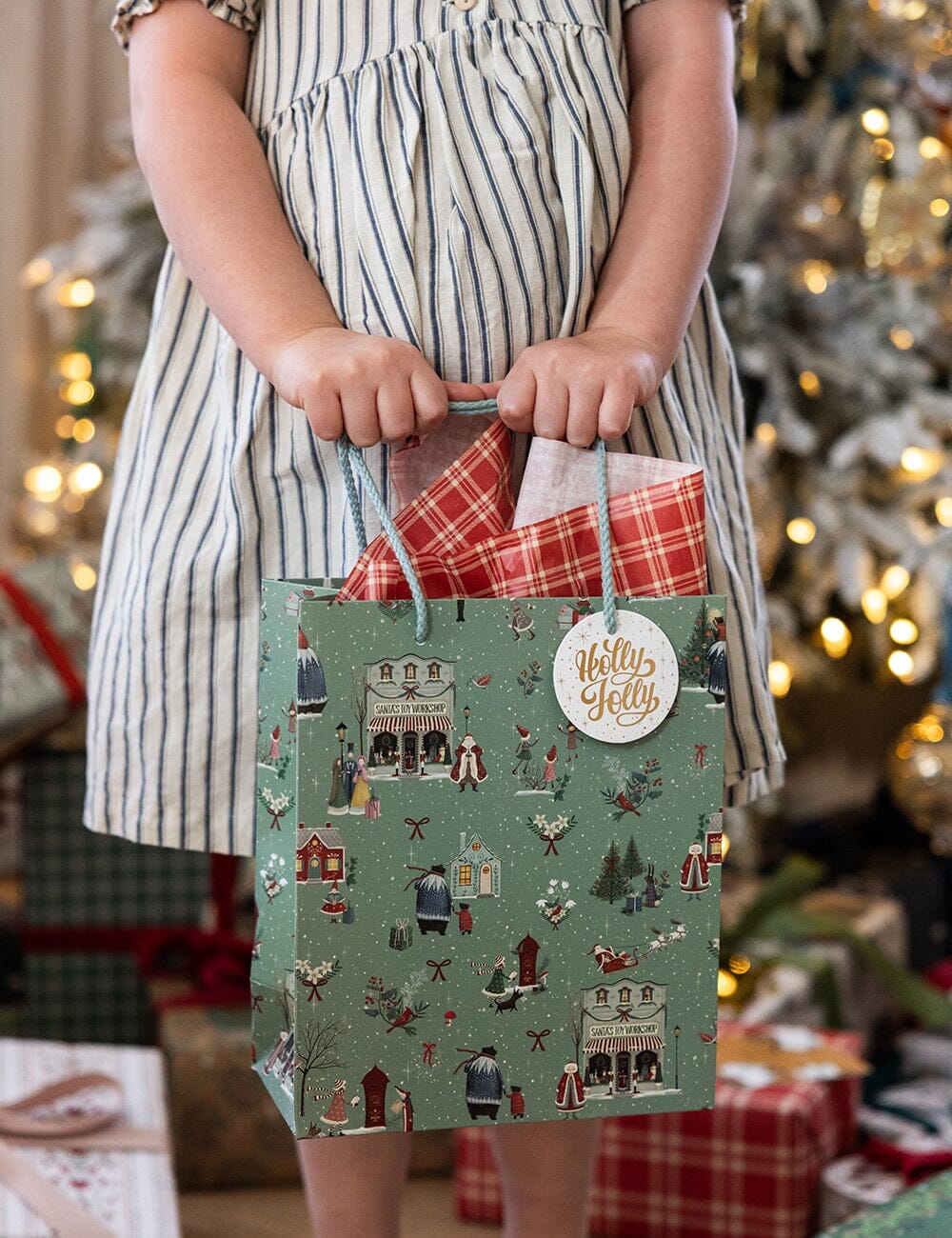 30pk Tissue Paper - Christmas Red Check