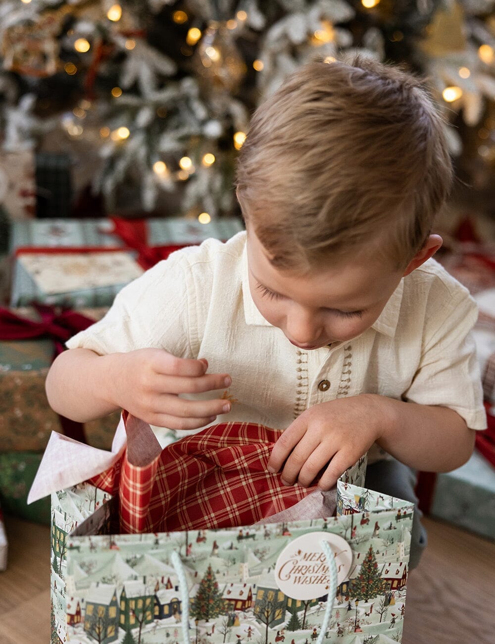 30pk Tissue Paper - Christmas Red Check