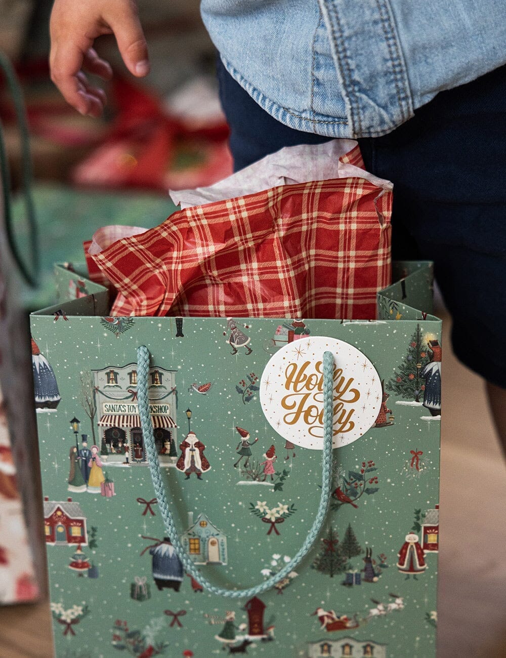 30pk Tissue Paper - Christmas Red Check