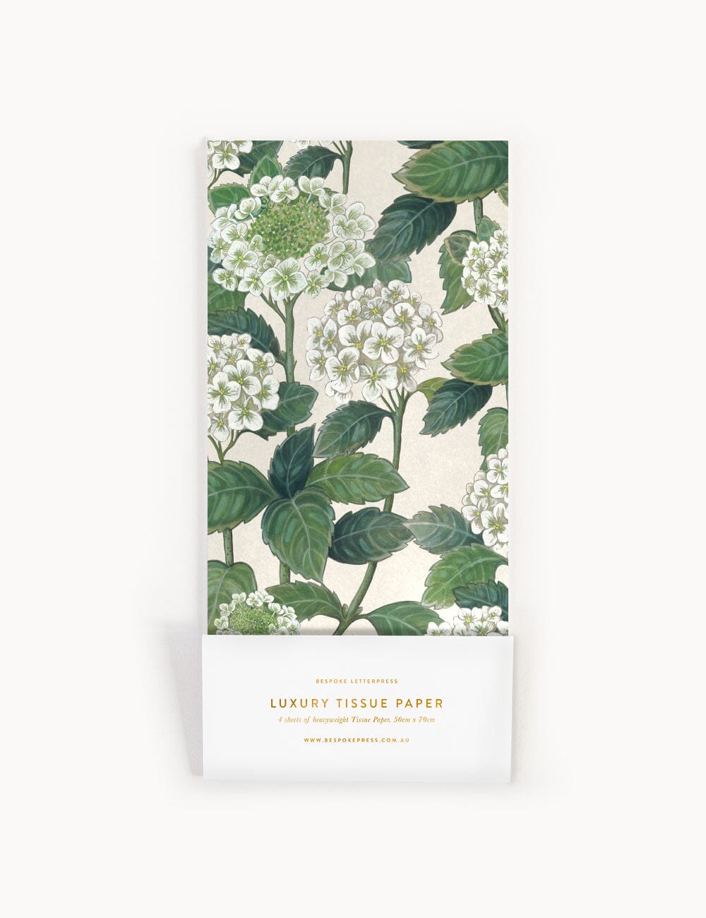 4pk Tissue Paper - Hydrangea Tissue Paper Bespoke Letterpress