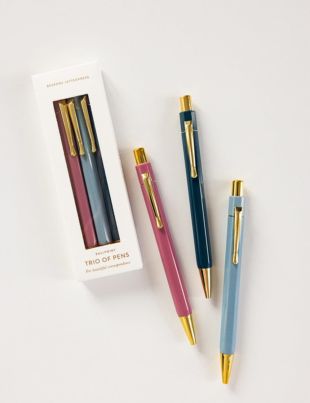 Winter Trio of Pens (Boxed) Bespoke Letterpress
