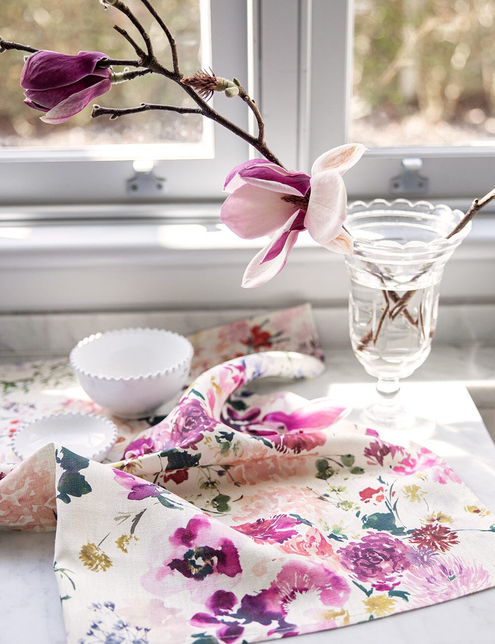 Wildflowers 100% Linen Tea Towel Tea Towel Bespoke Letterpress