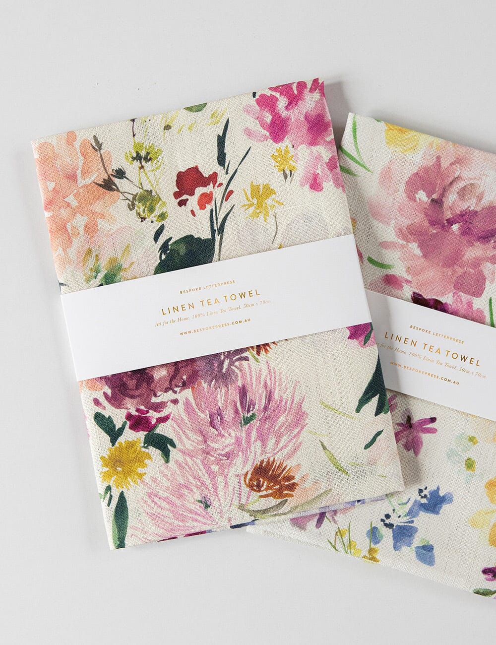 Wildflowers 100% Linen Tea Towel