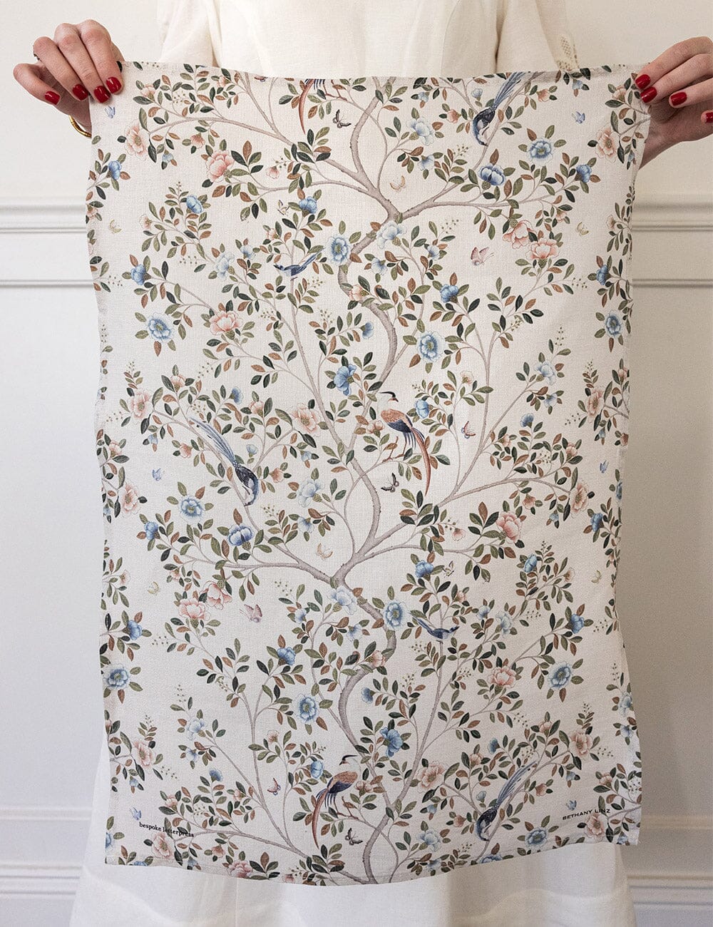 Camellia Tree 100% Linen Tea Towel Tea Towel Bespoke Letterpress