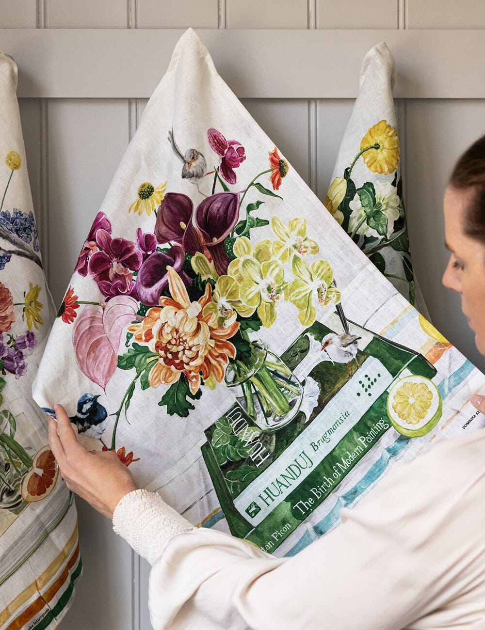 Fairy Wrens 100% Linen Tea Towel