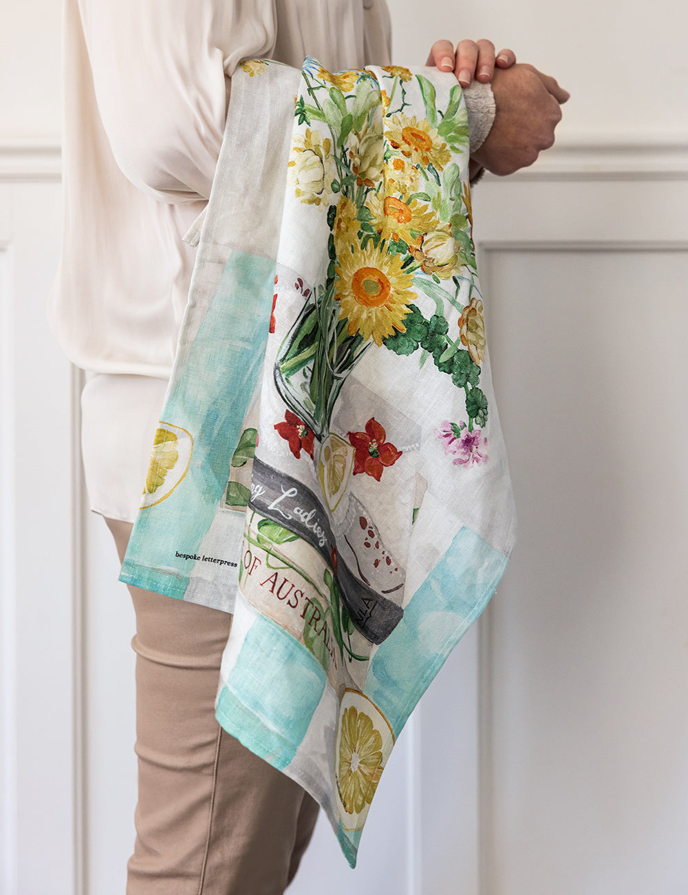 Native Wildflowers 100% Linen Tea Towel
