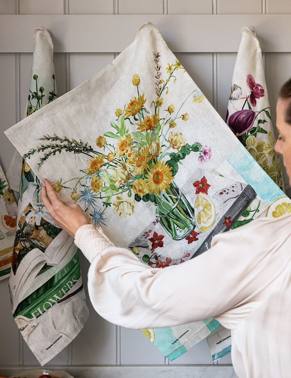 Native Wildflowers 100% Linen Tea Towel