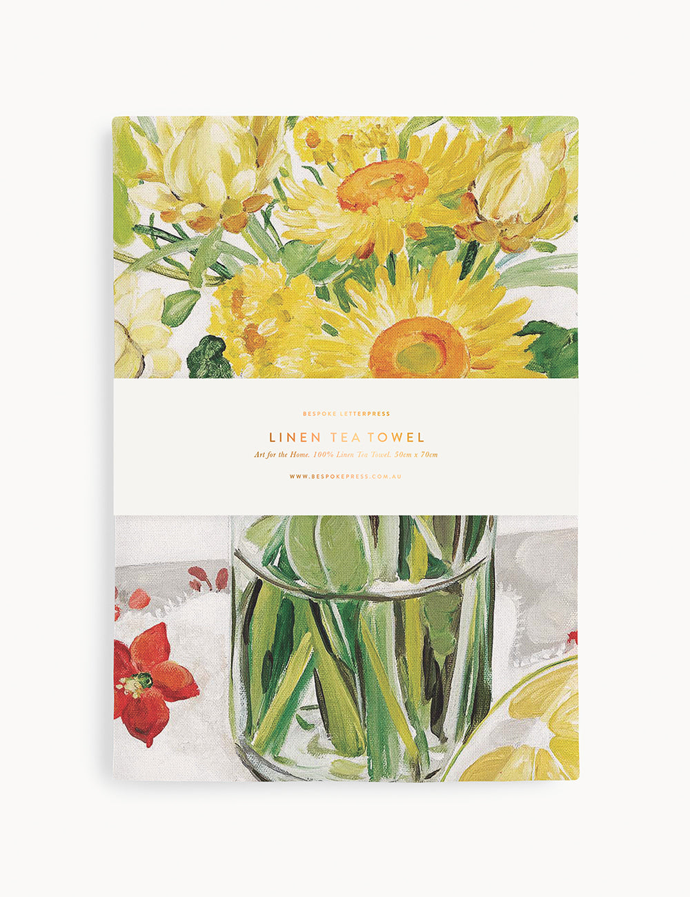 Native Wildflowers 100% Linen Tea Towel
