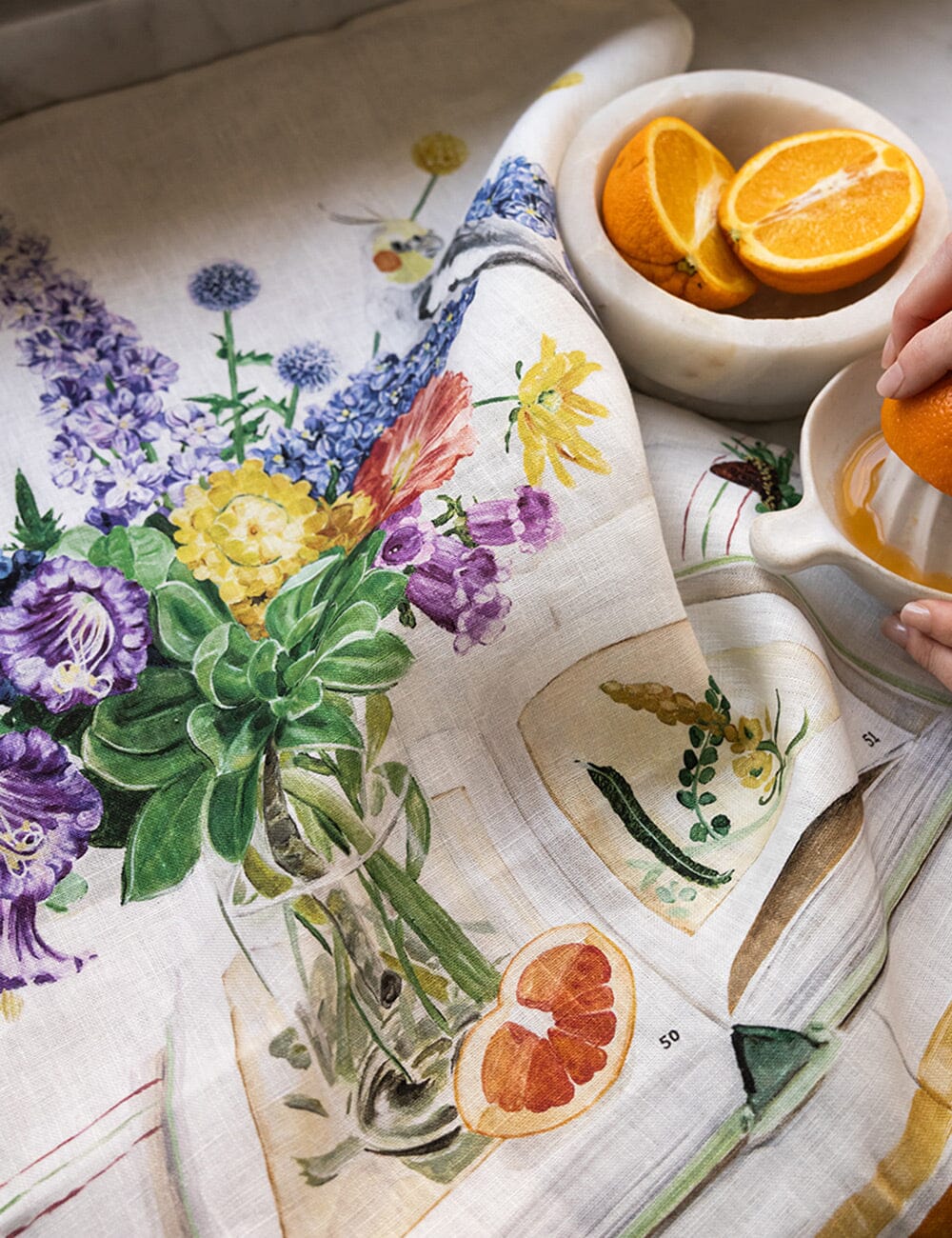 Cockatiel 100% Linen Tea Towel