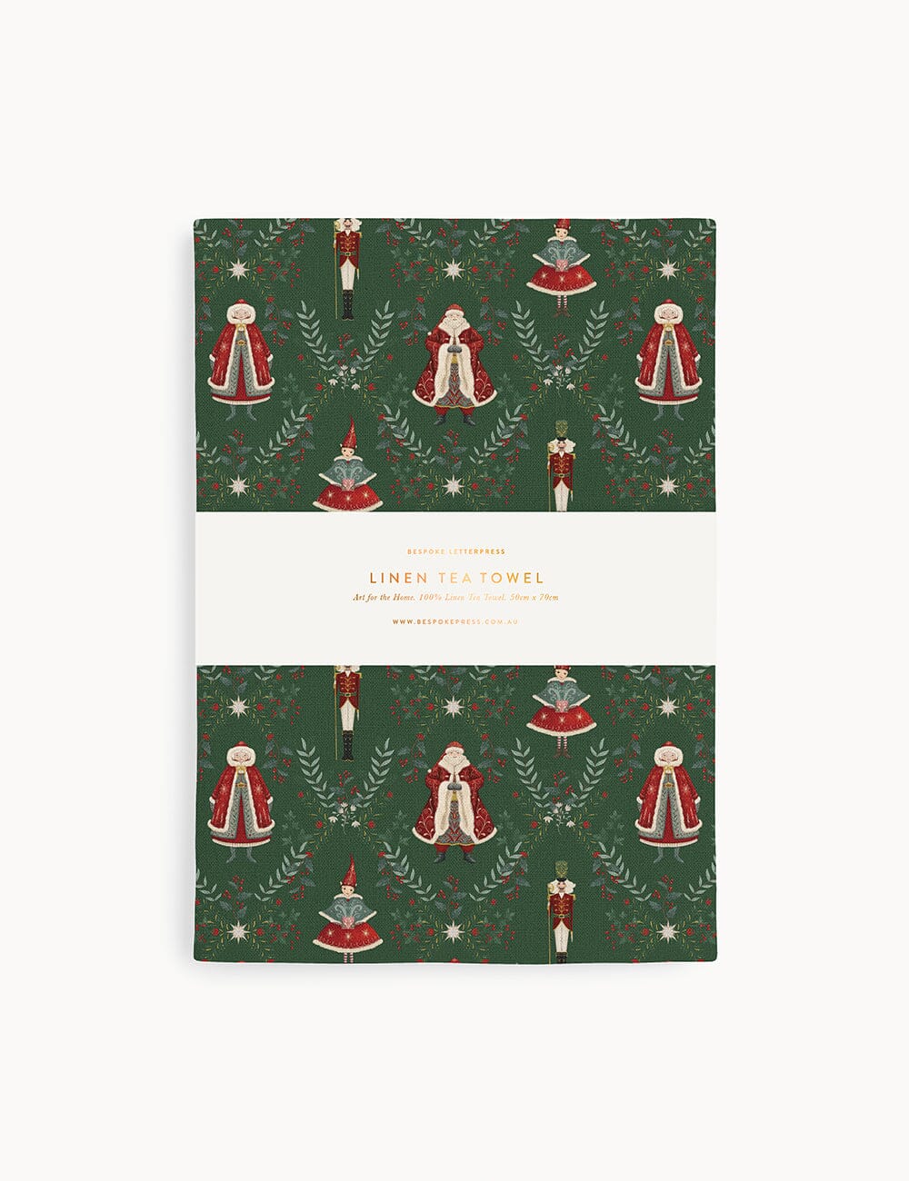 Mr & Mrs Claus 100% Linen Tea Towel