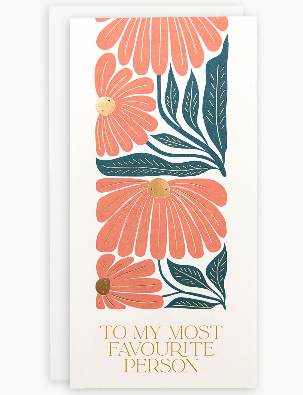 "To My Most Favourite Person" Tall Card Greeting Cards Bespoke Letterpress