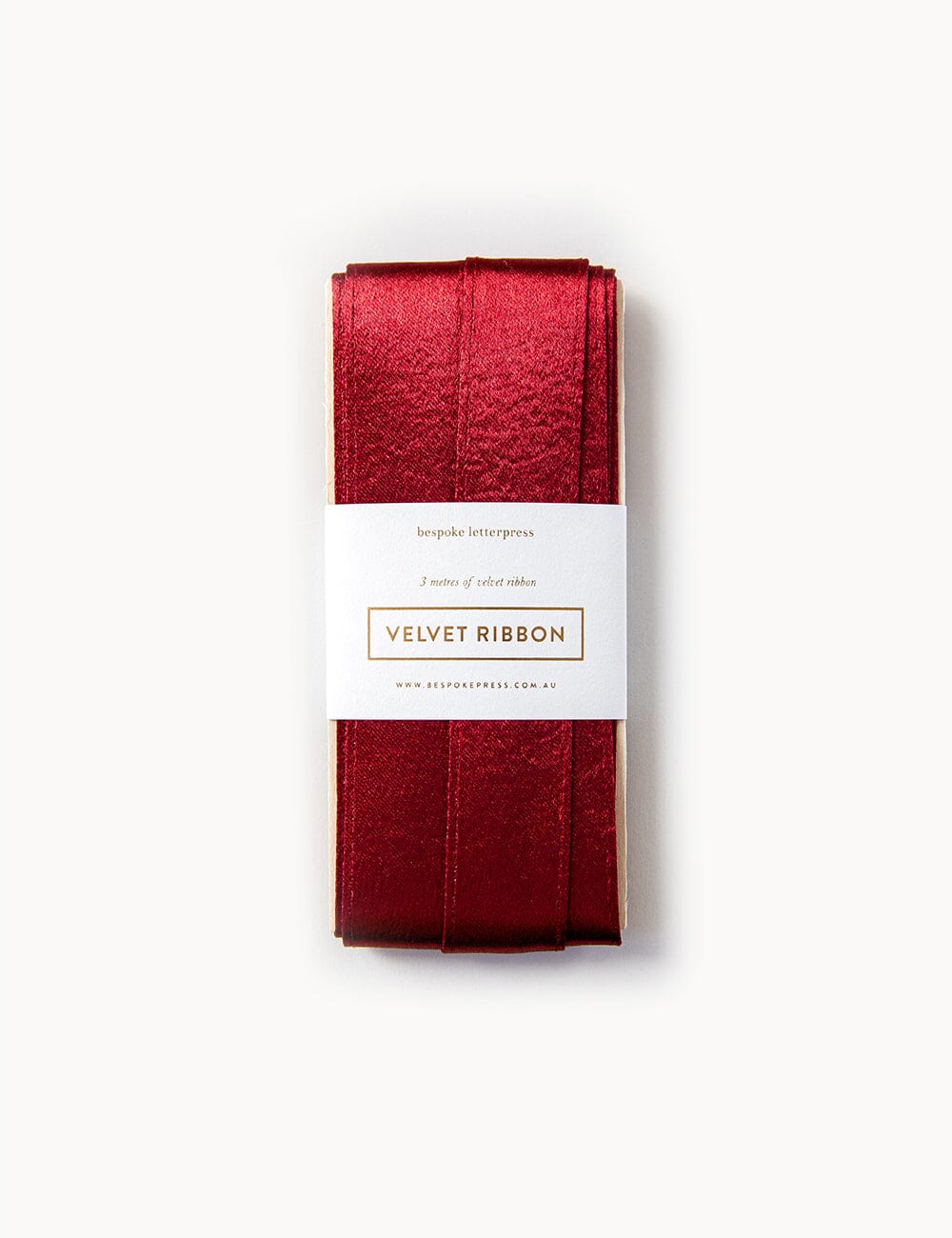 Red Velvet Ribbon Velvet Ribbon Bespoke Letterpress