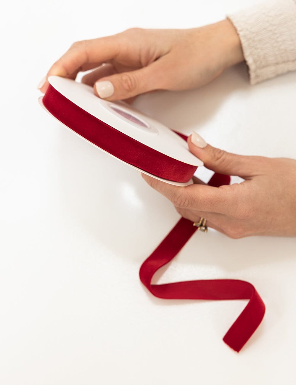 Red Velvet Ribbon 16mm 10 Meters Velvet Ribbon Bespoke Letterpress
