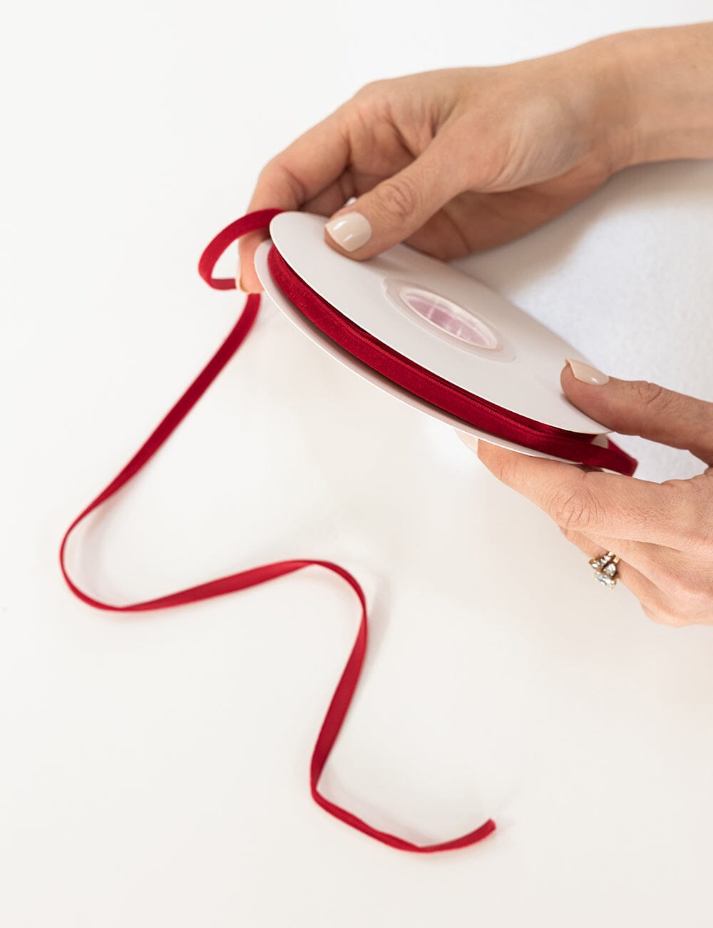Red Velvet Ribbon 6mm 10 Meters Velvet Ribbon Bespoke Letterpress
