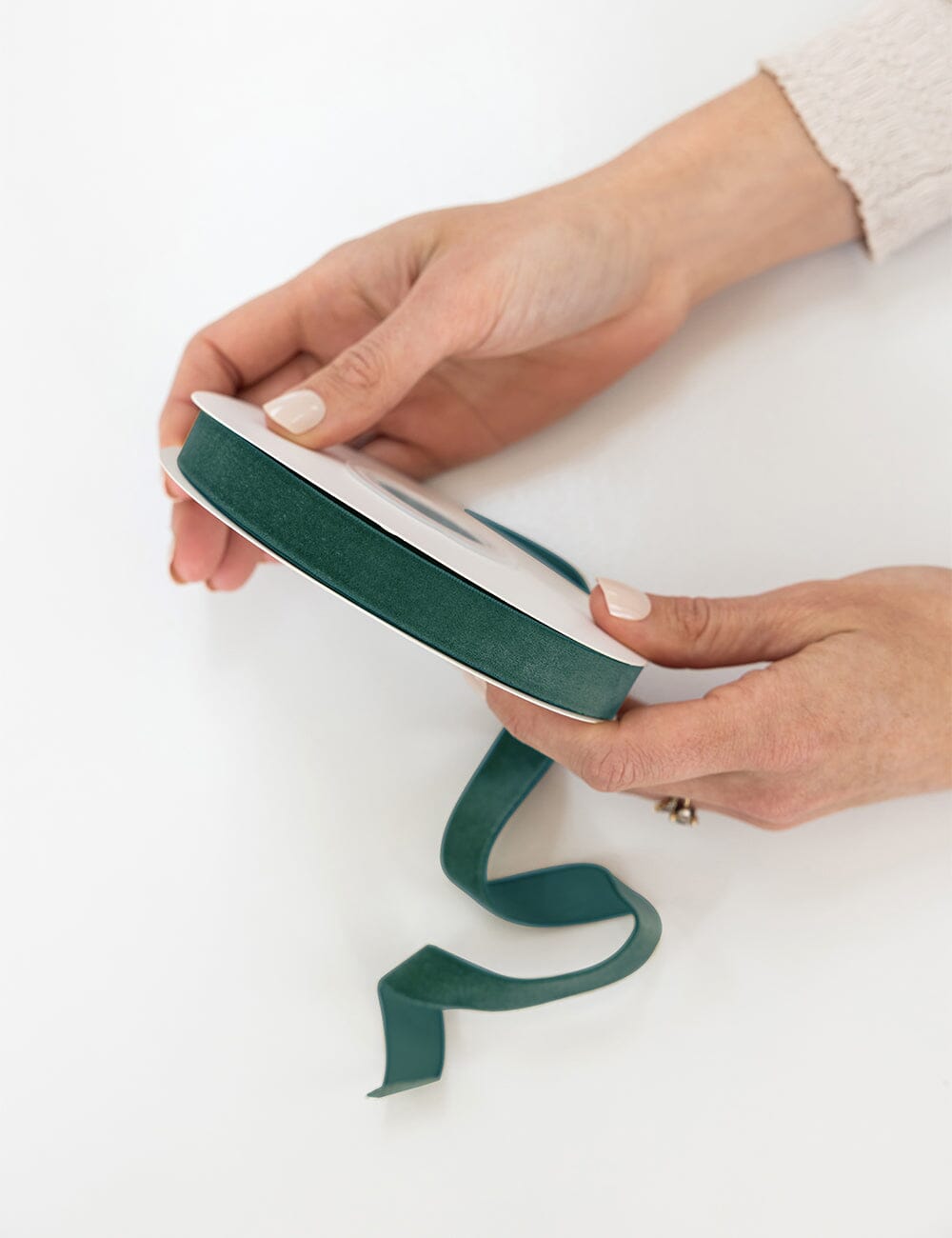 Spruce Velvet Ribbon 16mm 10 Meters Velvet Ribbon Bespoke Letterpress
