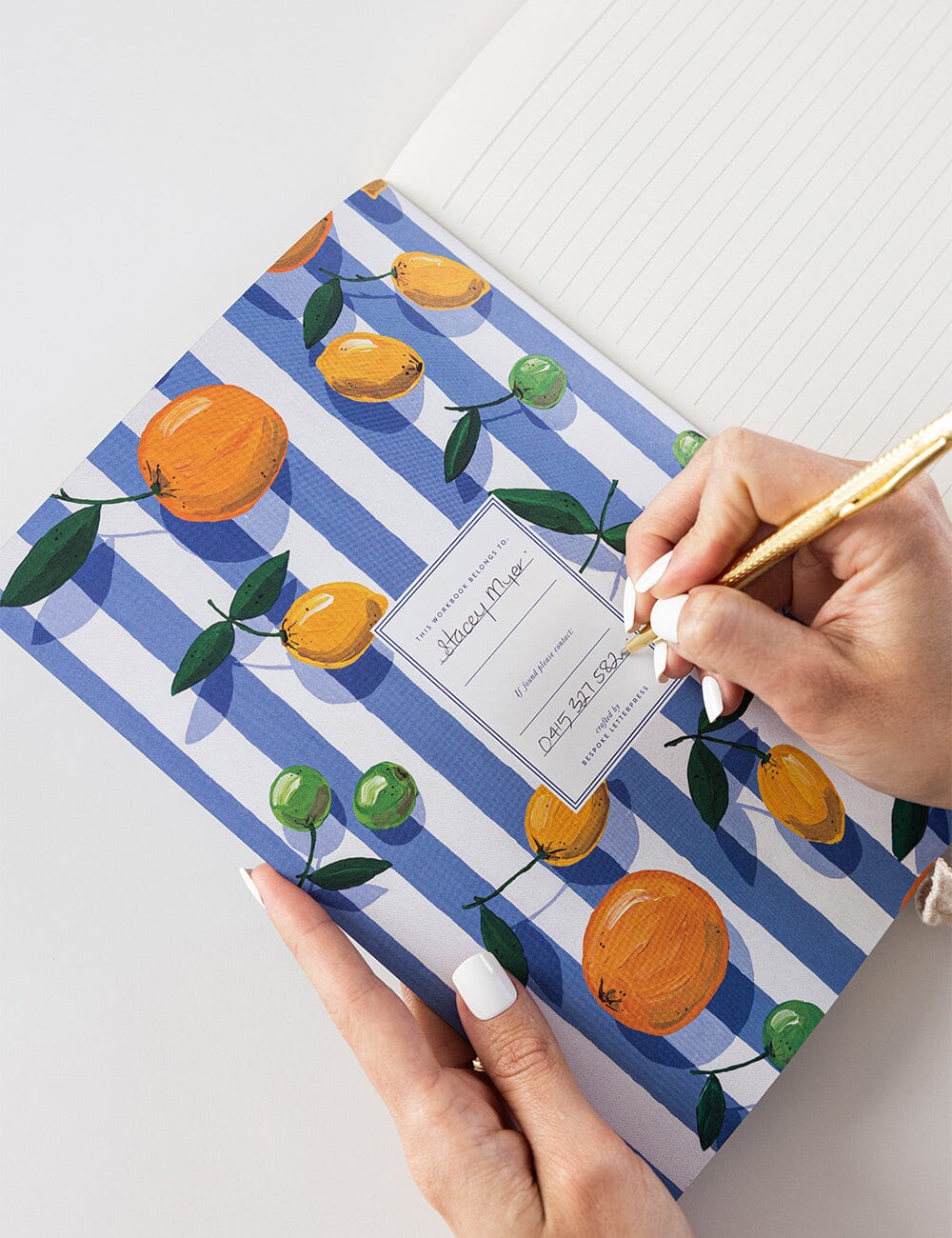 Citrus Workbook Workbook Bespoke Letterpress
