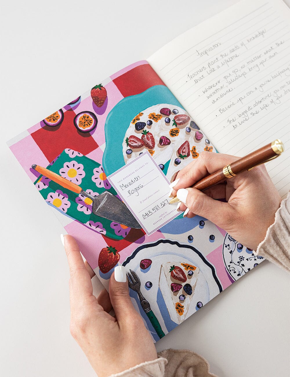 Passionfruit Pavlova Workbook Workbook Bespoke Letterpress