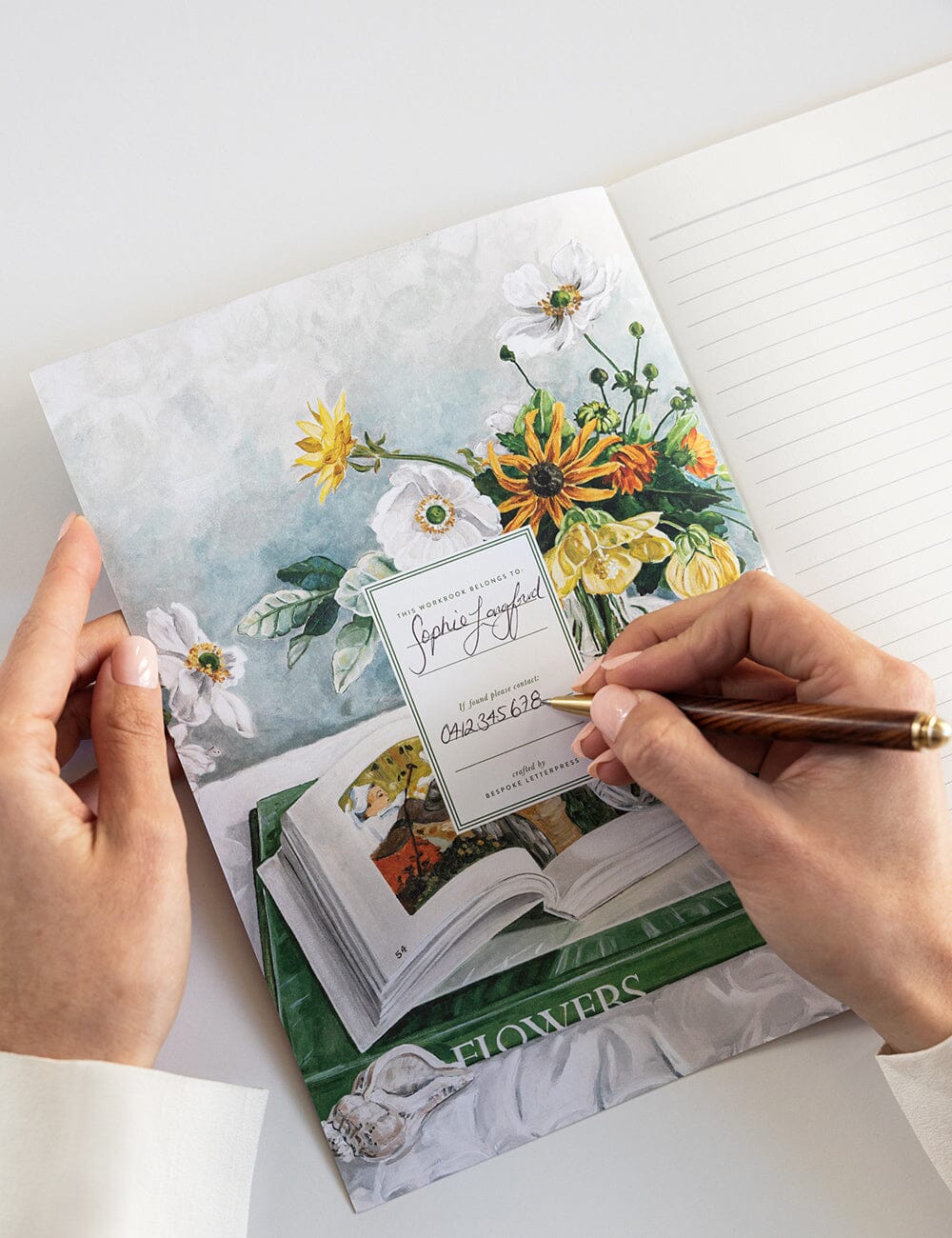 April Blooms Workbook Workbook Bespoke Letterpress