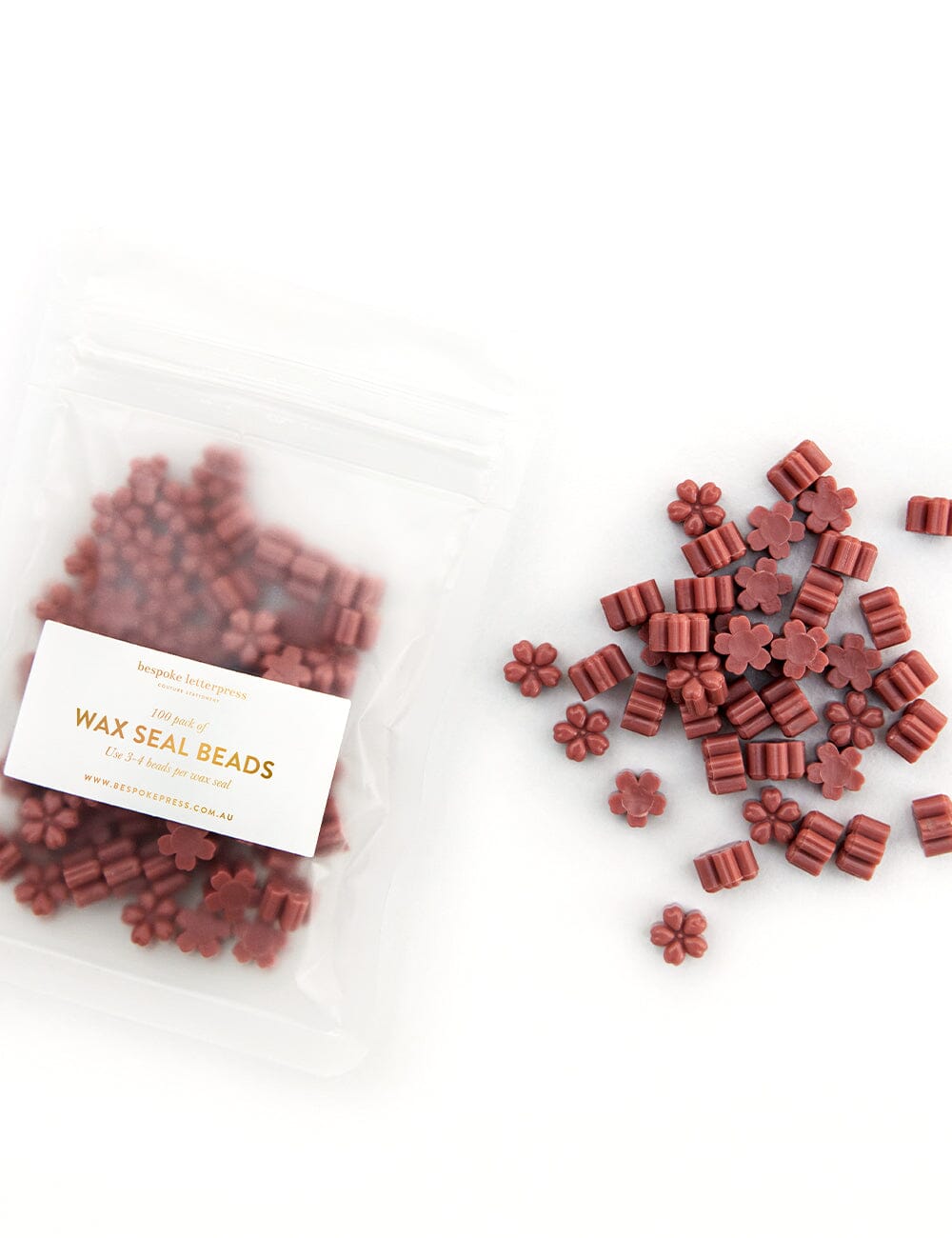 Wax Seal Beads- Rust Bespoke Letterpress