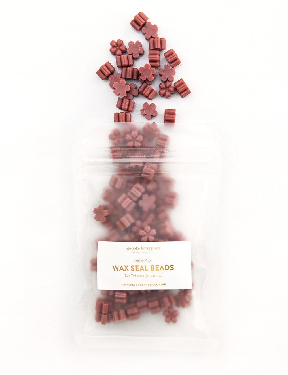Wax Seal Beads- Rust Bespoke Letterpress