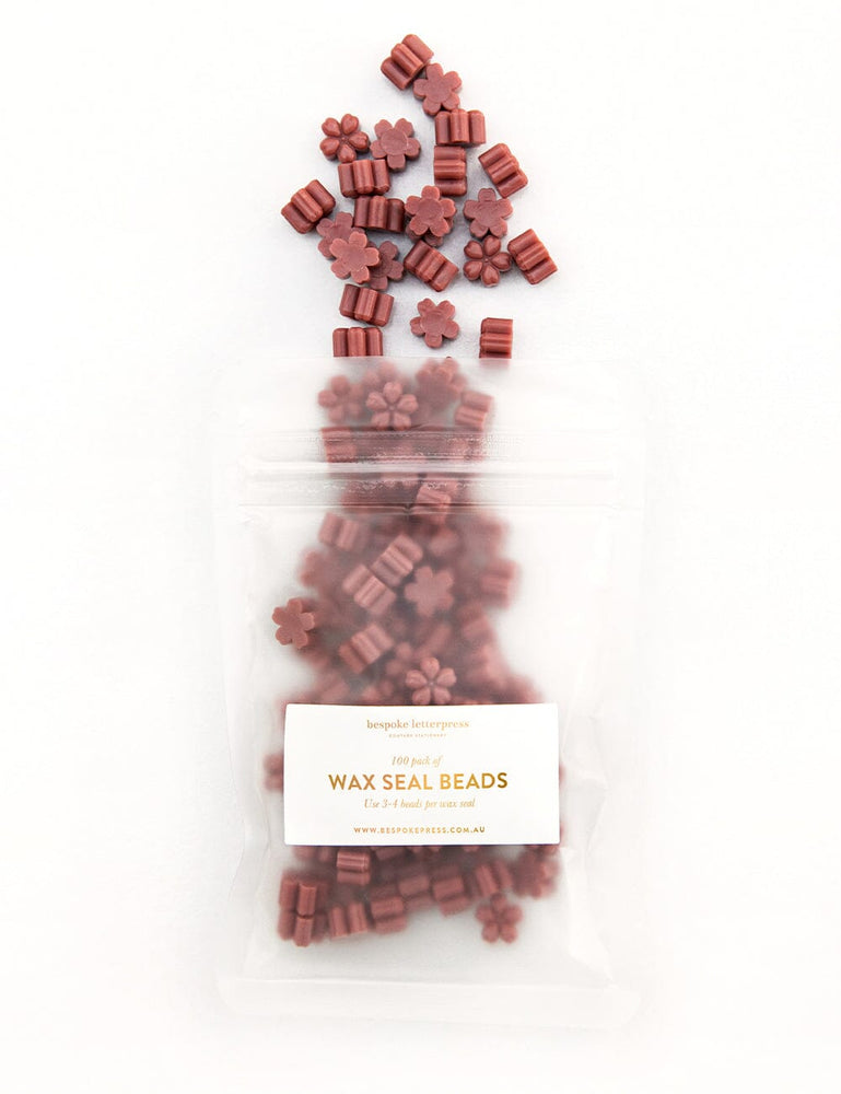 Wax Seal Beads- Rust Bespoke Letterpress 