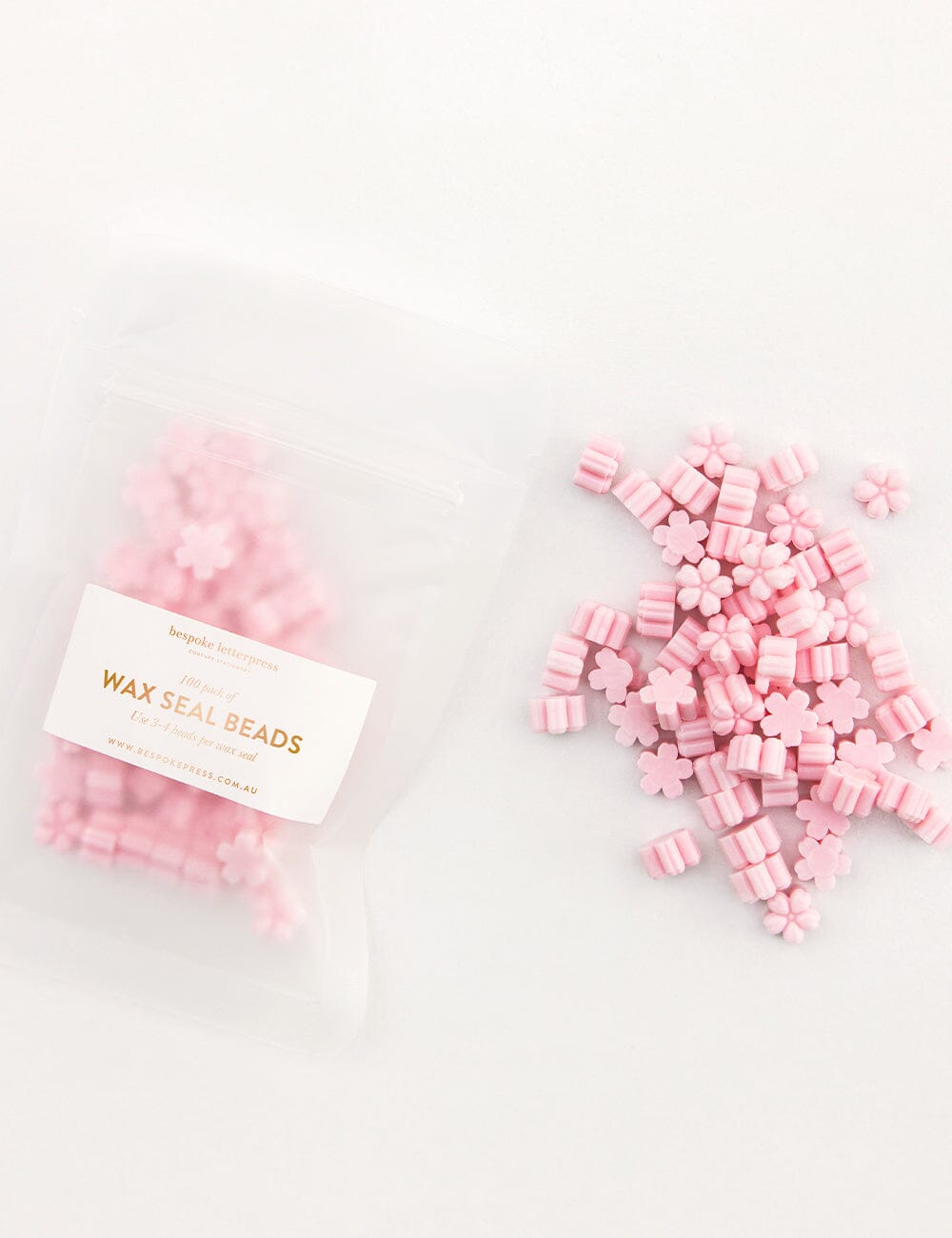 Wax Seal Beads- Candy Pink Desktop Stationery Bespoke Letterpress