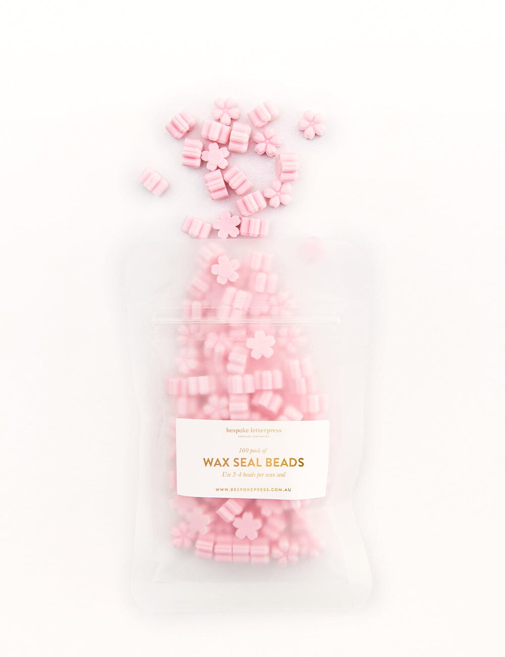 Wax Seal Beads- Candy Pink Desktop Stationery Bespoke Letterpress