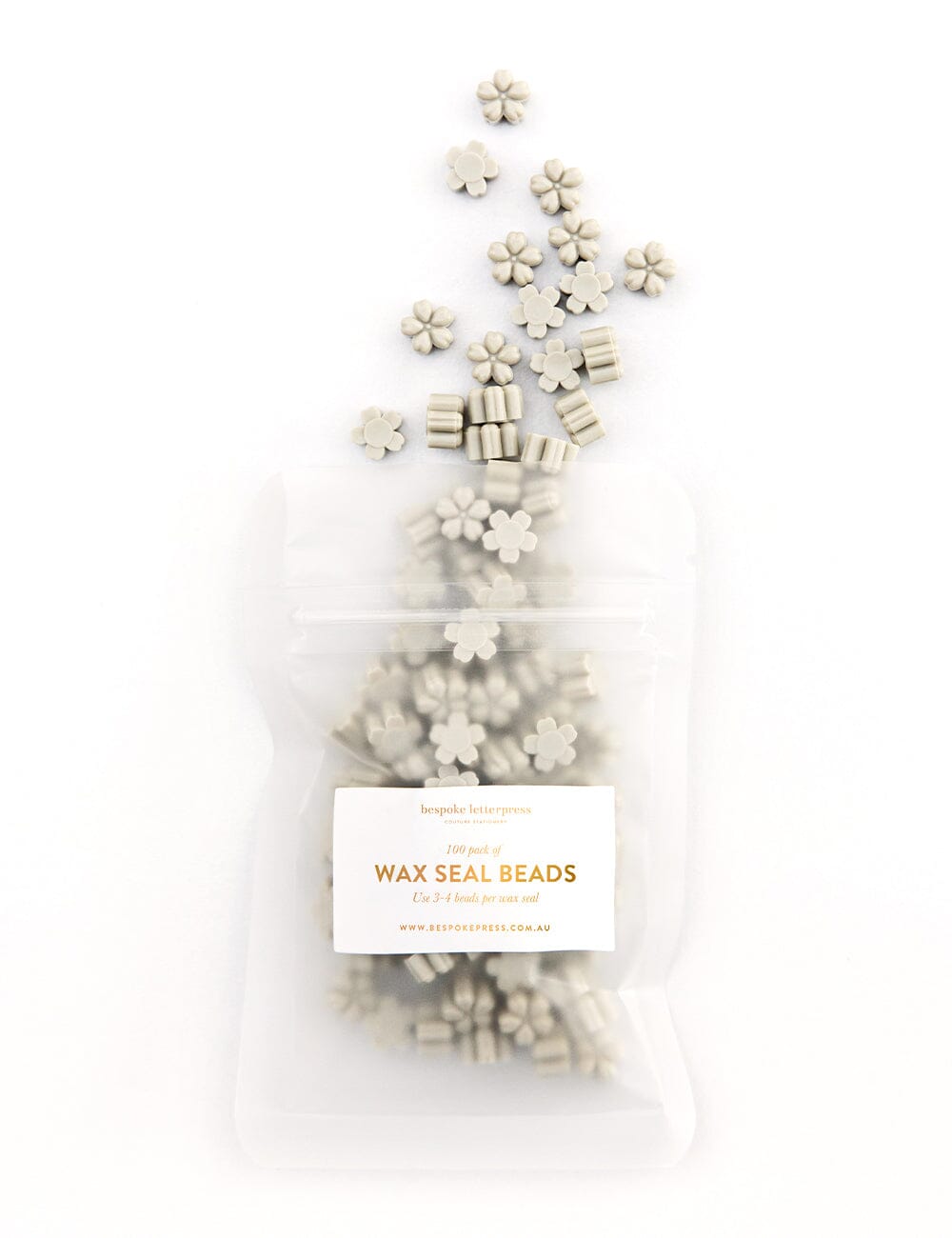 Wax Seal Beads- Latte Desktop Stationery Bespoke Letterpress