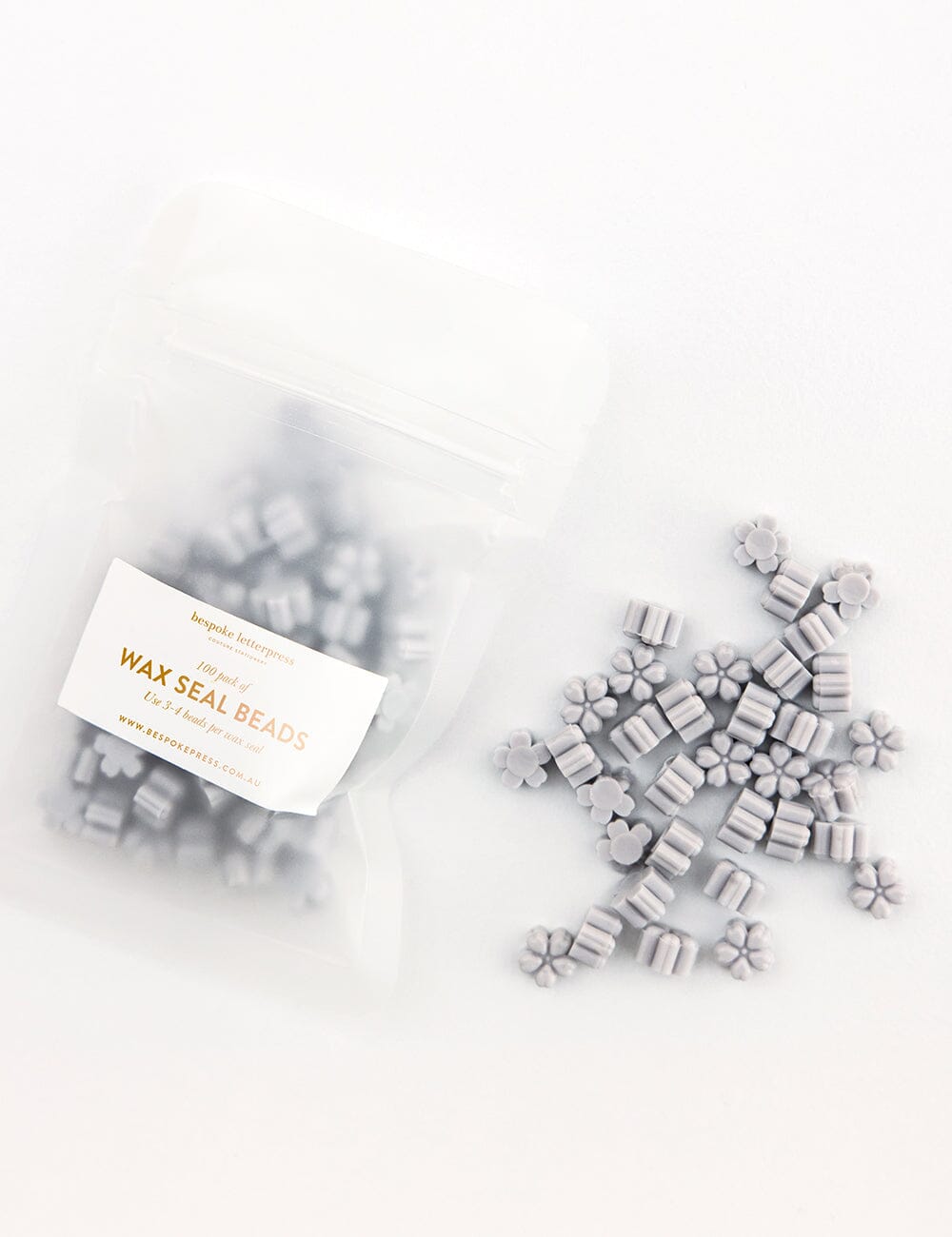 Wax Seal Beads- Smoke Desktop Stationery Bespoke Letterpress