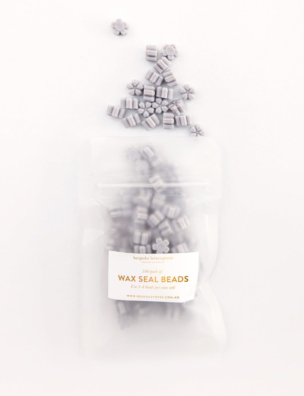 Wax Seal Beads- Smoke Desktop Stationery Bespoke Letterpress