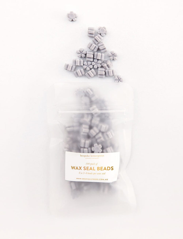 Wax Seal Beads- Smoke Desktop Stationery Bespoke Letterpress 
