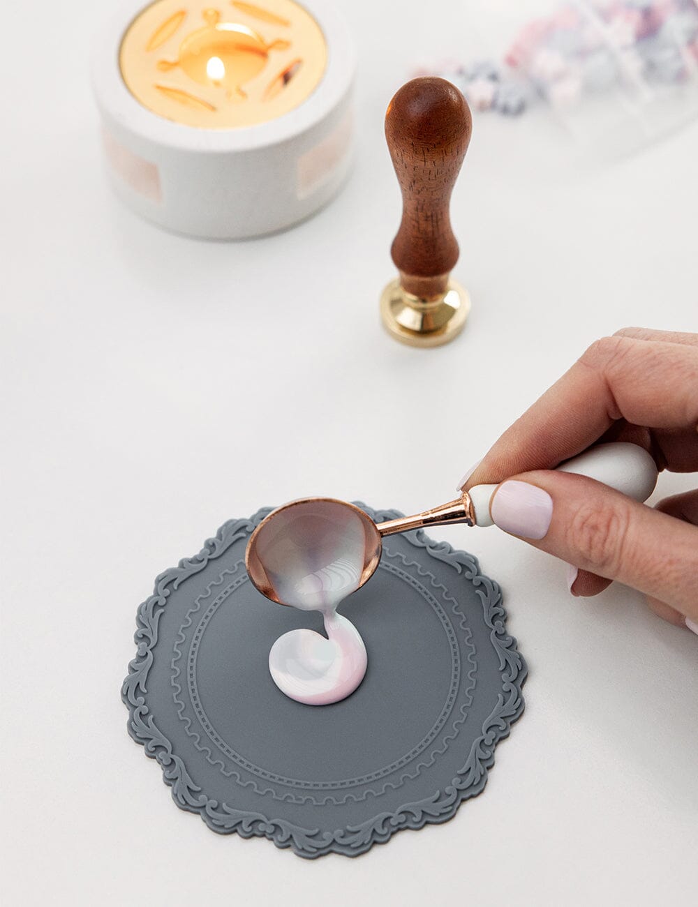 Wax Silicone Mat - Grey Wax accessories Bespoke Letterpress