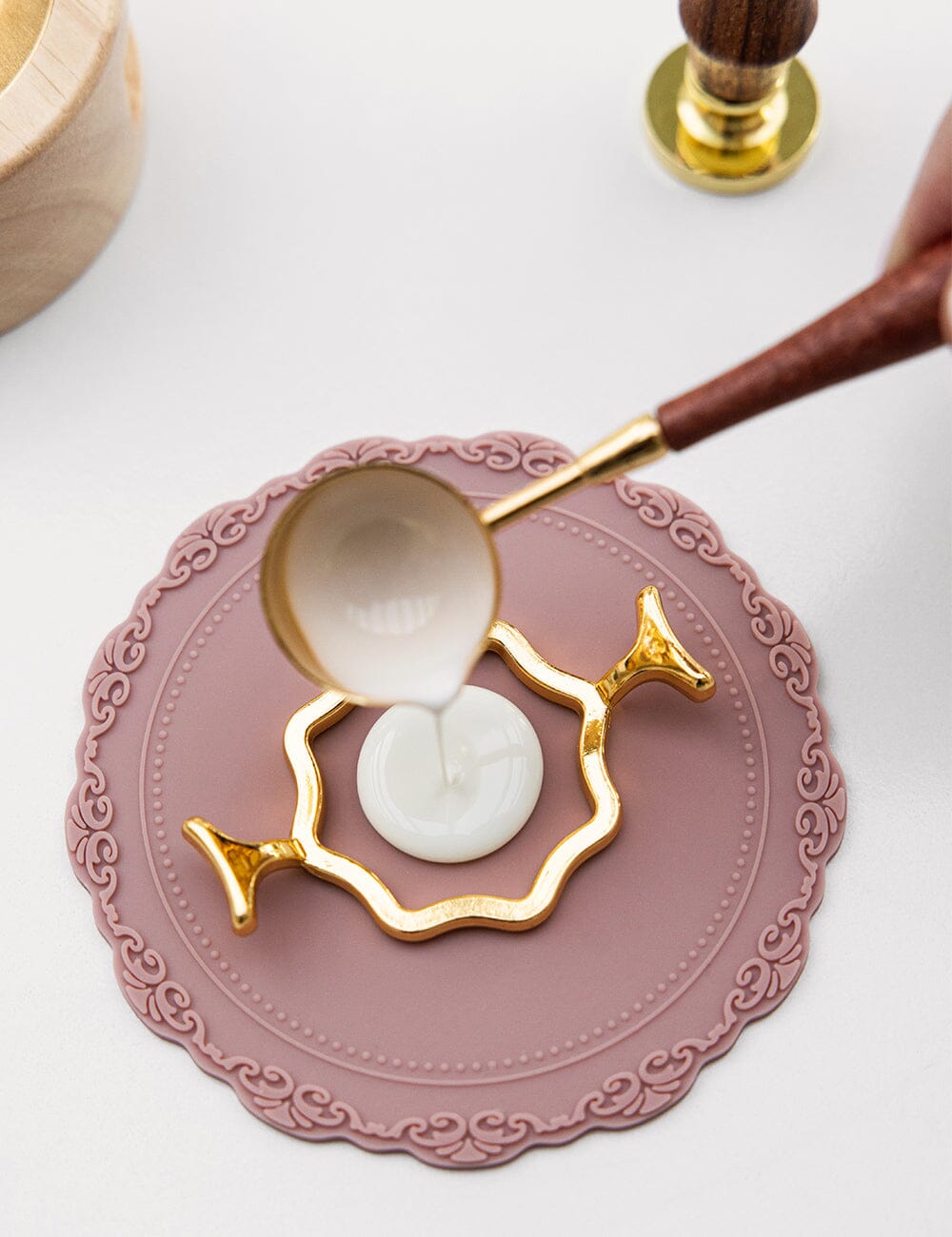 Wax Seal Template - Large Scallop Wax accessories Bespoke Letterpress