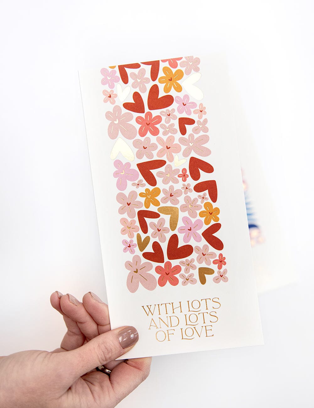 "With Lots and Lots of Love" Tall Card Greeting Cards Bespoke Letterpress