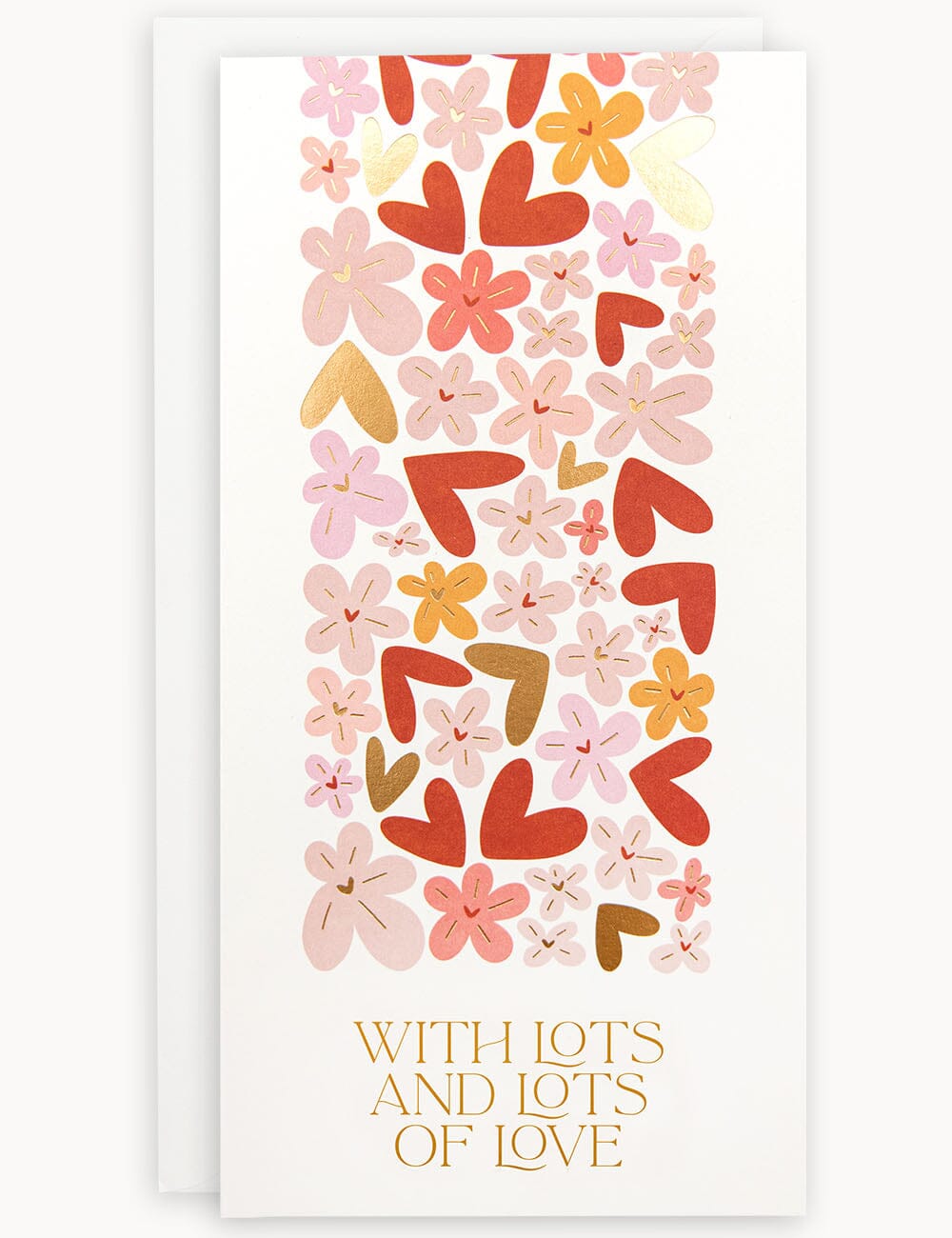 "With Lots and Lots of Love" Tall Card Greeting Cards Bespoke Letterpress