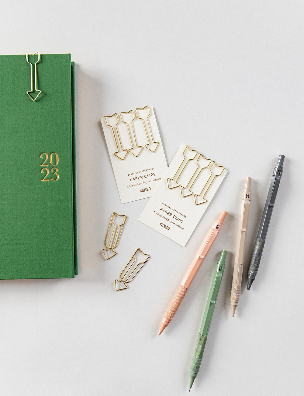 3pk Arrow Paperclips Bespoke Letterpress