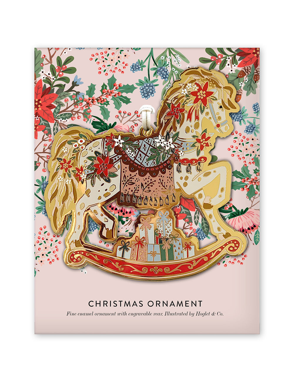 Fine Enamel Christmas Ornament - Rocking Horse